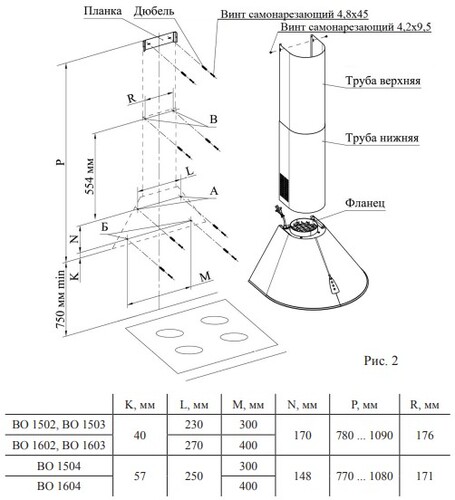 Купить Вытяжка каминная Gefest ВО 1604 А белый  9126343. Характеристики, отзывы и цены в Донецке