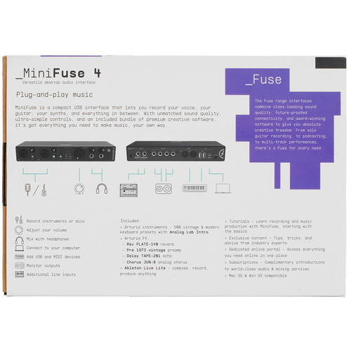 Купить Внешняя звуковая карта Arturia MiniFuse 4 Black  5084268. Характеристики, отзывы и цены в Донецке