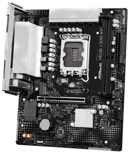 Купить Материнская плата ASRock H810M-X Gen5 WiFi  5922670. Характеристики, отзывы и цены в Донецке