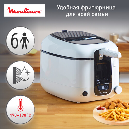 Купить Фритюрница Moulinex Super Uno AM314010 белый  5608724. Характеристики, отзывы и цены в Донецке