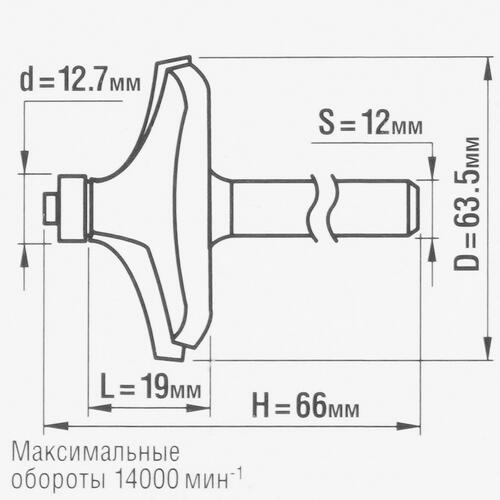 Купить Фреза ЗУБР 28762-63.5  5306805. Характеристики, отзывы и цены в Донецке