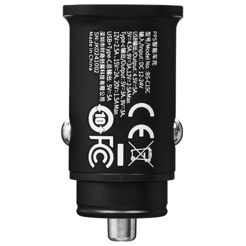 Купить Автомобильное ЗУ Baseus Square Metal 30W черный  5474636. Характеристики, отзывы и цены в Донецке