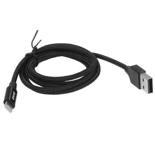Купить Кабель круглый AXXA Lightning 8-pin - USB 2.0 Type-A черный 1 м  9113441. Характеристики, отзывы и цены в Донецке