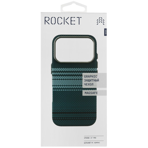 Купить Накладка  Rocket Graphic для Apple iPhone 17 Pro синий/голубой, черный  5639093. Характеристики, отзывы и цены в Донецке