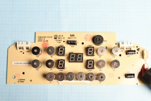 Купить Плата (FK + LED-ind) для электрической варочной поверхности DEXP 1B4TDB [PCB:DISP-H414R_VER:1.0]  9947905. Характеристики, отзывы и цены в Донецке