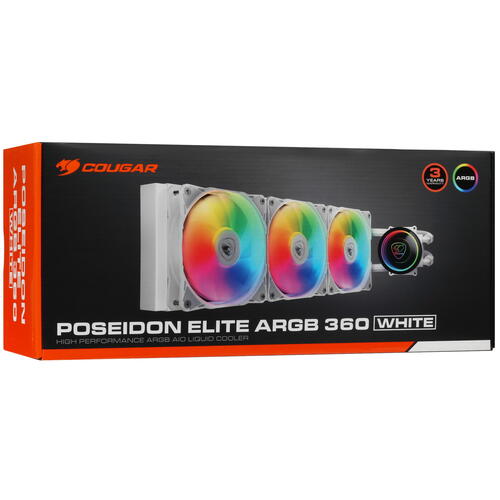 Купить Система охлаждения Cougar Poseidon Elite 360 ARGB  белая  5418817. Характеристики, отзывы и цены в Донецке