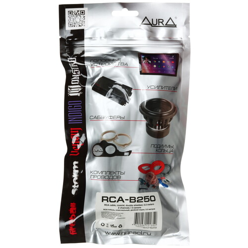 Купить Кабель межблочный AURA RCA-B250  5608283. Характеристики, отзывы и цены в Донецке