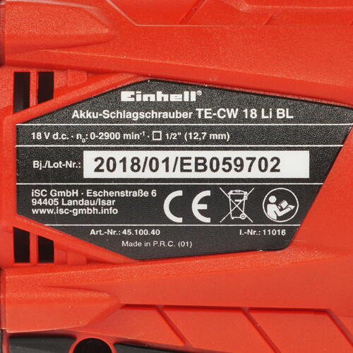 Купить Гайковерт Einhell PXC TE-CW 18 Li BL Power X Change 18V  , Без ЗУ, Без АКБ  8119172. Характеристики, отзывы и цены в Донецке