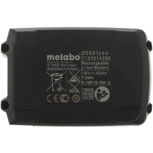 Купить Набор аккумуляторов с зарядным устройством Metabo Basic-Set 4.0 685050000 CAS 18V  1137822. Характеристики, отзывы и цены в Донецке