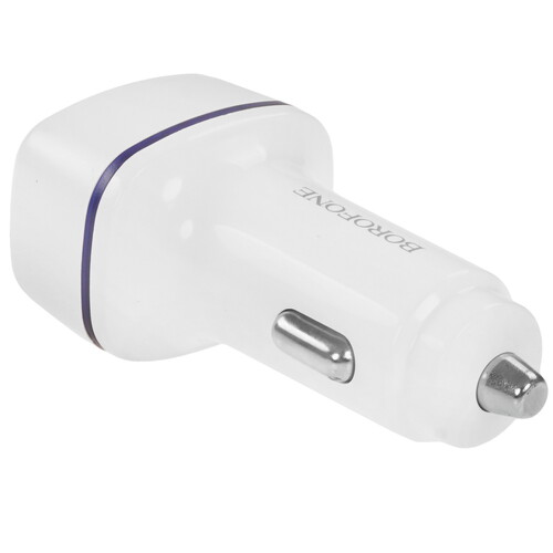 Купить Автомобильное ЗУ Borofone BZ14 белый  9244272. Характеристики, отзывы и цены в Донецке