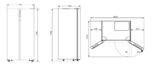 Купить Холодильник Side by Side   Hyundai CS6503FV серебристый  5301833. Характеристики, отзывы и цены в Донецке