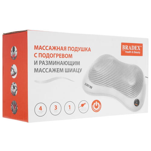 Купить Массажная подушка Bradex KZ 0564 серый  5339158. Характеристики, отзывы и цены в Донецке