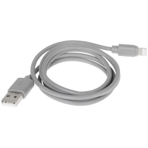 Купить Кабель круглый FinePower Lightning 8-pin - USB 2.0 Type-A серый 1 м  4707540. Характеристики, отзывы и цены в Донецке
