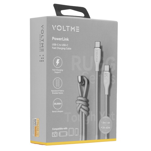 Купить Кабель круглый VOLTME USB Type-C - USB Type-C серый 1.8 м  9210959. Характеристики, отзывы и цены в Донецке