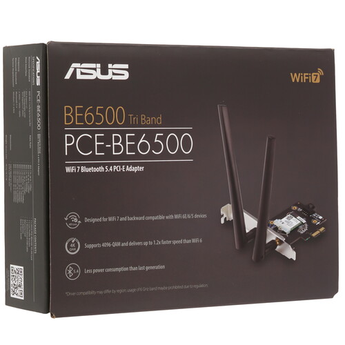 Купить Wi-Fi адаптер + Bluetooth ASUS PCE-BE6500  5628616. Характеристики, отзывы и цены в Донецке