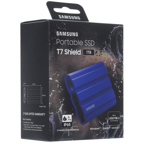 Купить 1000 ГБ Внешний SSD Samsung T7 Shield  5046059. Характеристики, отзывы и цены в Донецке