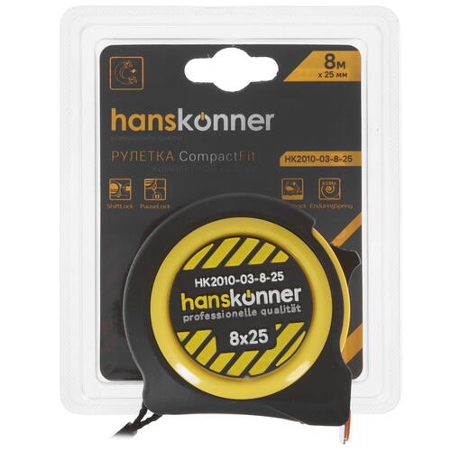 Купить Рулетка Hanskonner HK2010-03-8-25  8157054. Характеристики, отзывы и цены в Донецке