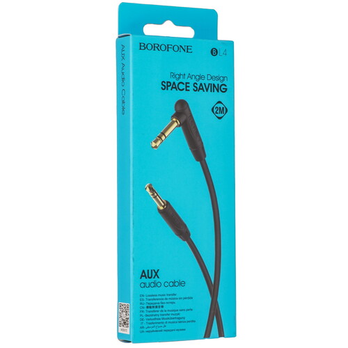 Купить Кабель   Borofone jack 3.5 мм - jack 3.5 мм черный  5474937. Характеристики, отзывы и цены в Донецке