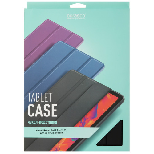 Купить Чехол-книжка  BoraSCO для Xiaomi REDMI Pad 2 Pro LTE/  Xiaomi REDMI Pad 2 Pro Wi-Fi черный  5647913. Характеристики, отзывы и цены в Донецке