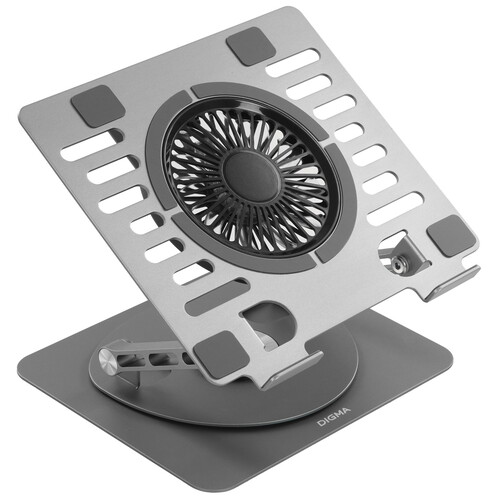 Купить Подставка для ноутбука Digma D-NCP170-1xRGB110-360 серебристый  9300791. Характеристики, отзывы и цены в Донецке