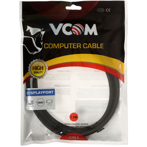 Купить Кабель  VCOM DisplayPort - DisplayPort, 1.5 м  5471539. Характеристики, отзывы и цены в Донецке