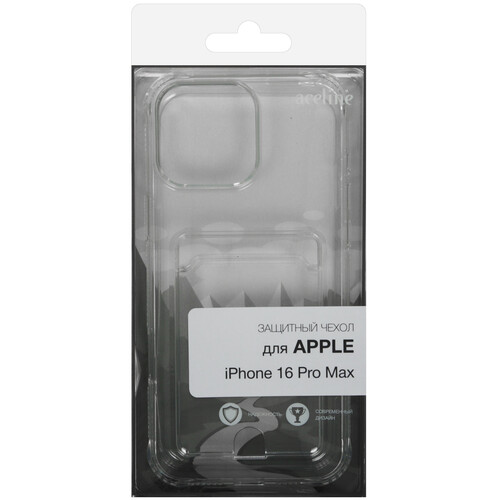 Купить Накладка  Aceline Pocket для Apple iPhone 16 Pro Max прозрачный  9113695. Характеристики, отзывы и цены в Донецке