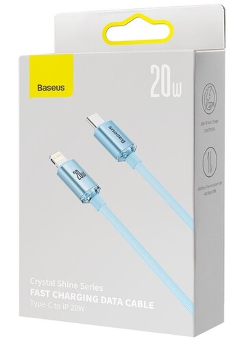 Купить Кабель круглый Baseus Lightning 8-pin - USB Type-C голубой 1.2 м  5627576. Характеристики, отзывы и цены в Донецке