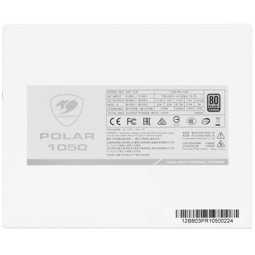 Купить Блок питания Cougar POLAR 1050 [31PL105001P01] белый  5003838. Характеристики, отзывы и цены в Донецке