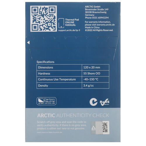 Купить Набор термопрокладок Arctic Cooling Thermal Pad TP-3 [ACTPD00055A]  5407568. Характеристики, отзывы и цены в Донецке