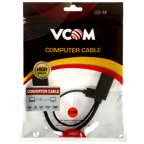 Купить Переходник однонаправленный VCOM HDMI - DisplayPort, 0.15 м  5471559. Характеристики, отзывы и цены в Донецке