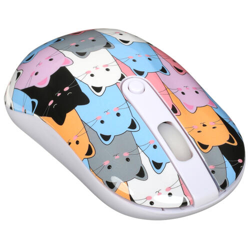 Купить Мышь беспроводная DEXP WM-311WU Many cats  разноцветная  5401832. Характеристики, отзывы и цены в Донецке