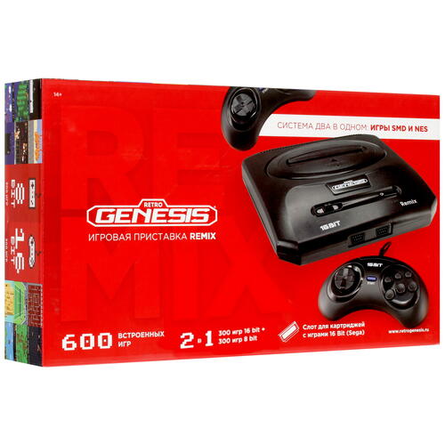 Купить Ретро-консоль Retro Genesis Remix + 600 игр  4724827. Характеристики, отзывы и цены в Донецке