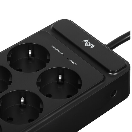 Купить Сетевой фильтр AGNI TP-FS6E черный  9289351. Характеристики, отзывы и цены в Донецке