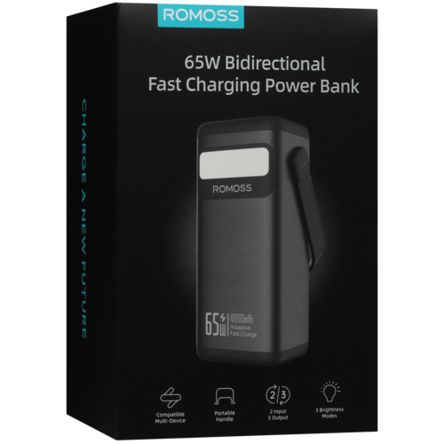 Купить Портативный аккумулятор Romoss PMT40 Pro черный  5476329. Характеристики, отзывы и цены в Донецке