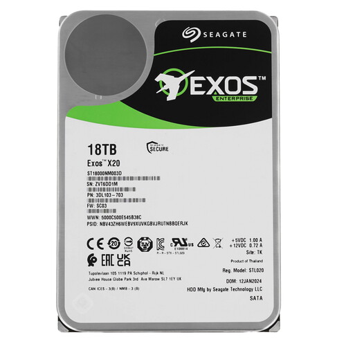 Купить 18 ТБ Жесткий диск Seagate Exos X20  5099510. Характеристики, отзывы и цены в Донецке