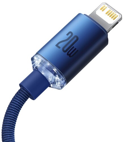 Купить Кабель круглый Baseus Lightning 8-pin - USB Type-C синий 2 м  5627609. Характеристики, отзывы и цены в Донецке