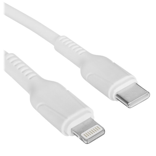 Купить Кабель круглый GoPower Lightning 8-pin - USB Type-C белый 1 м  5639366. Характеристики, отзывы и цены в Донецке