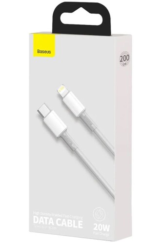 Купить Кабель круглый Baseus Lightning 8-pin - USB Type-C белый 2 м  9260736. Характеристики, отзывы и цены в Донецке