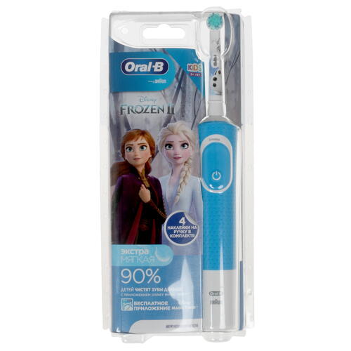 Купить Электрическая зубная щетка Braun Oral-B Vitality Kids D100.413.2K Frozen белый, голубой  4865390. Характеристики, отзывы и цены в Донецке