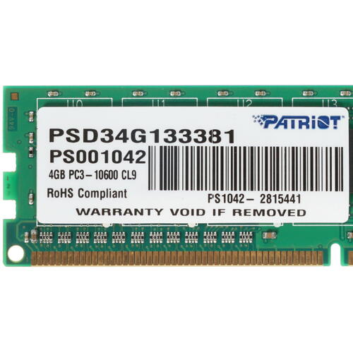 Купить Оперативная память Patriot Signature Line [PSD34G133381] 4 ГБ  1099677. Характеристики, отзывы и цены в Донецке