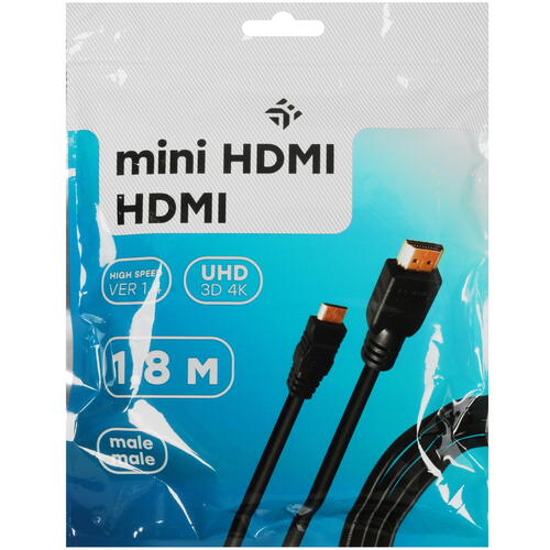 Купить Кабель однонаправленный DEXP HDMI - mini HDMI, 1.8 м  1008297. Характеристики, отзывы и цены в Донецке