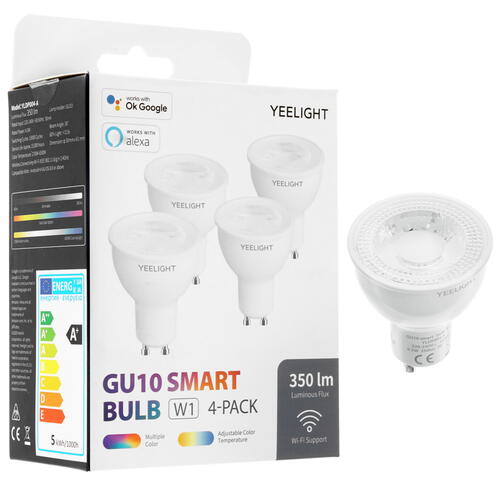Купить Комплект умных светодиодных ламп Yeelight GU10 Smart bulb  5324262. Характеристики, отзывы и цены в Донецке