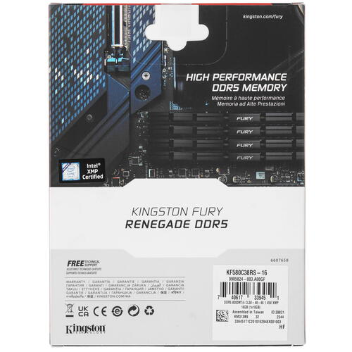 Купить Оперативная память Kingston FURY Renegade Silver [KF580C38RS-16] 16 ГБ  5436343. Характеристики, отзывы и цены в Донецке
