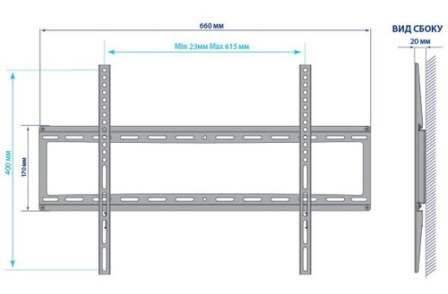 Купить Кронштейн для ТВ Kromax IDEAL-1 New черный  1073703. Характеристики, отзывы и цены в Донецке