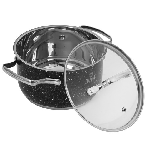 Купить Кастрюля Rashel Стефани R-206v 2.6 л 18 см черный  9321064. Характеристики, отзывы и цены в Донецке