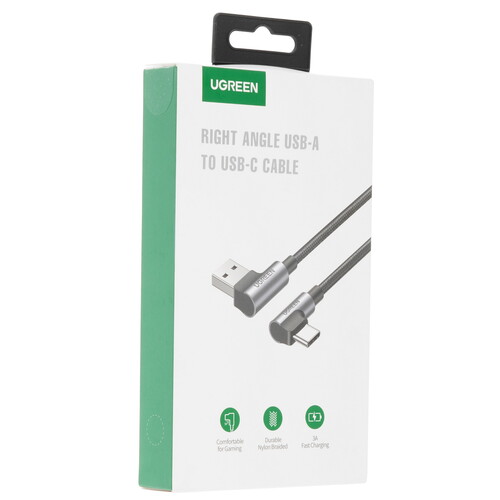 Купить Кабель круглый Ugreen USB Type-C - USB 2.0 Type-A черный 0.5 м  9155058. Характеристики, отзывы и цены в Донецке