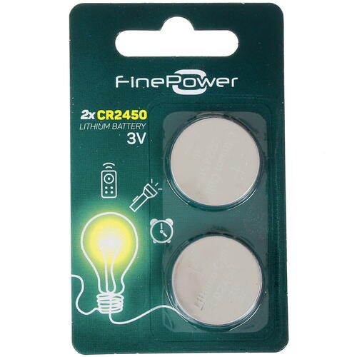 Купить Батарейка FinePower плоская / CR2450  1351757. Характеристики, отзывы и цены в Донецке