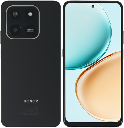 Купить 6.77" Смартфон HONOR X7d 128 ГБ черный  5636938. Характеристики, отзывы и цены в Донецке