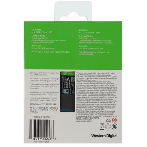 Купить 240 ГБ M.2 NVMe накопитель WD Green SN350 [WDS240G2G0C]  5073050. Характеристики, отзывы и цены в Донецке