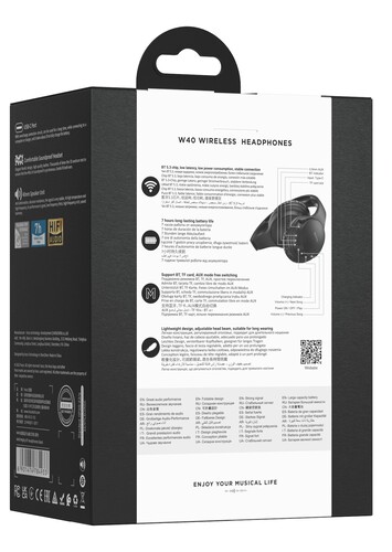 Купить Беспроводные/проводные наушники Hoco W40 черный 2023  5485114. Характеристики, отзывы и цены в Донецке